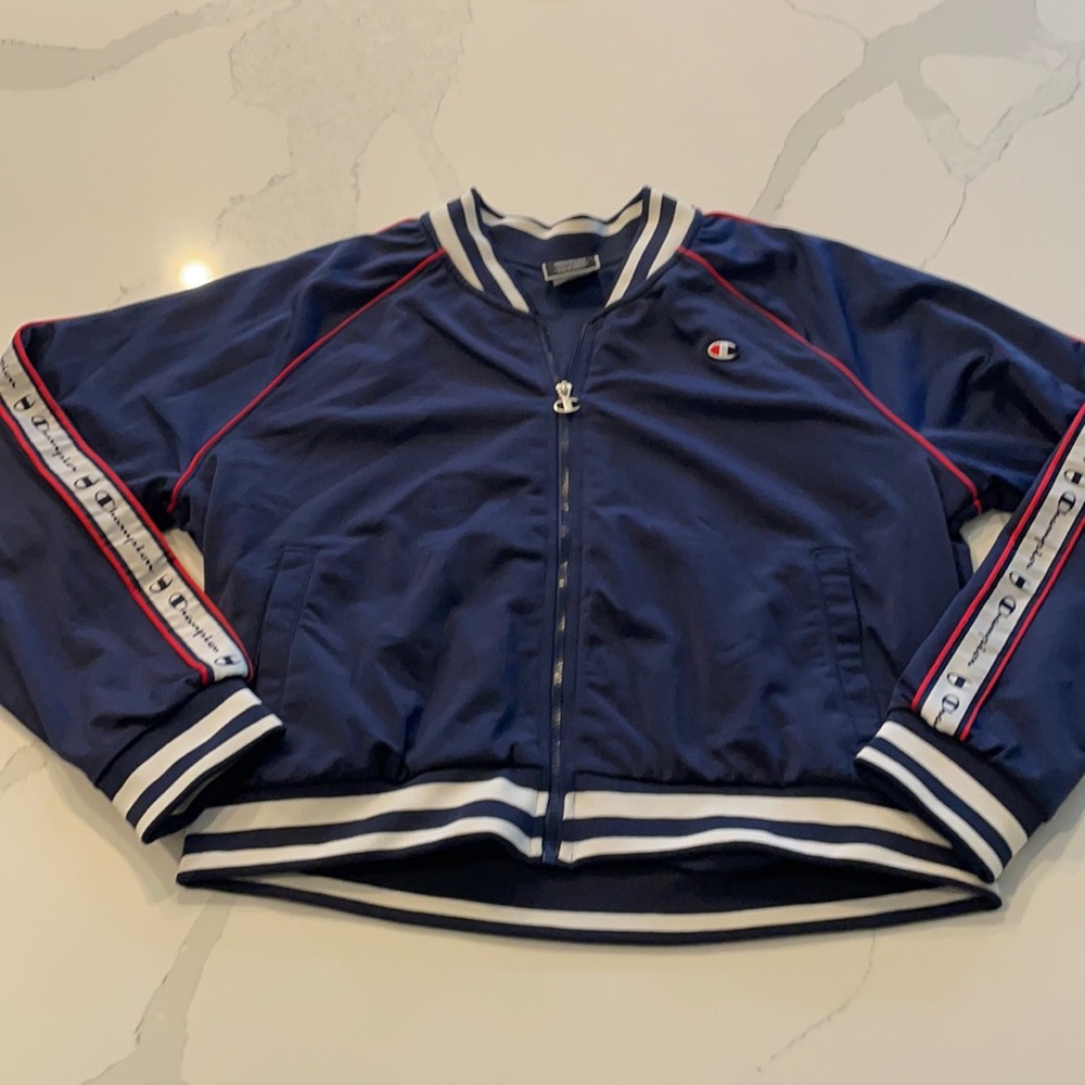 Champion Women XL Navy Zipper Jacket